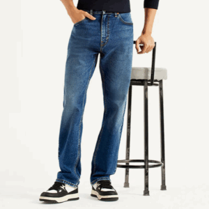 Dark Blue Straight Fit Jean's